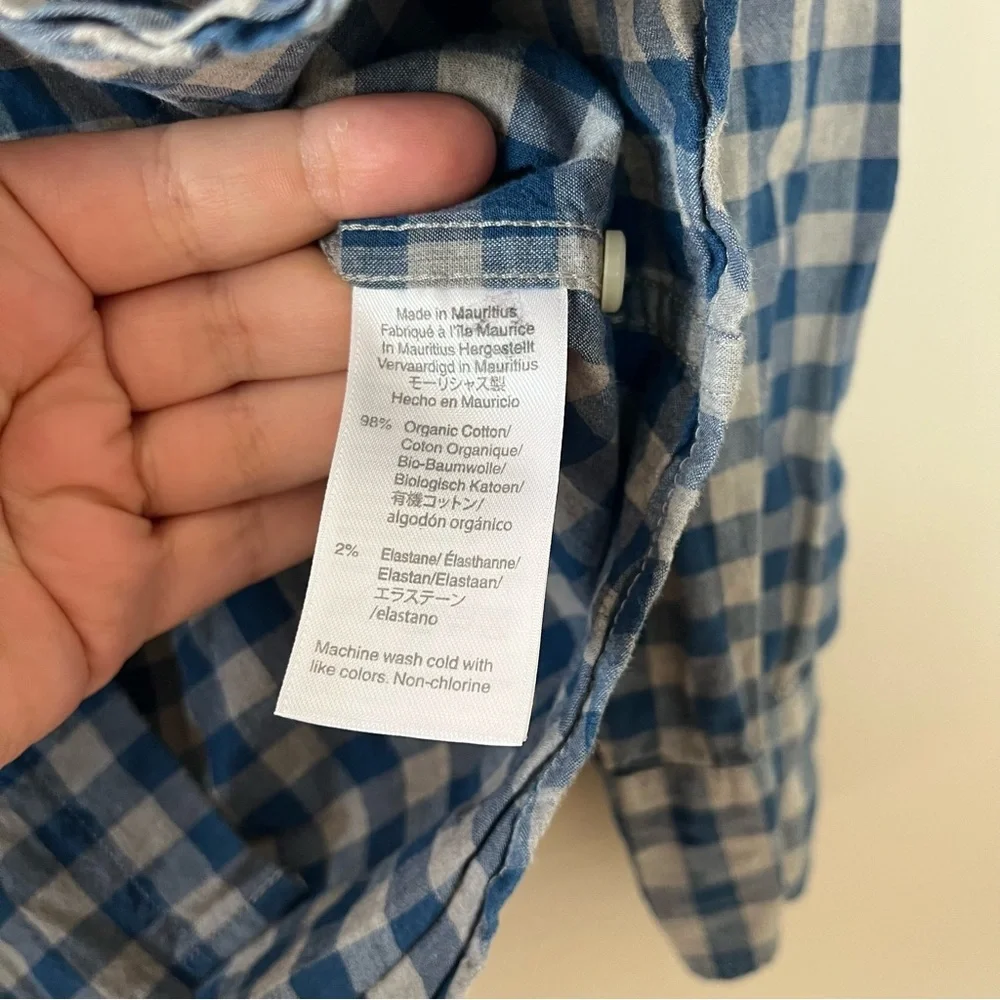 J. Crew Gingham‎ Plaid Button Down Shirt Men's Medium